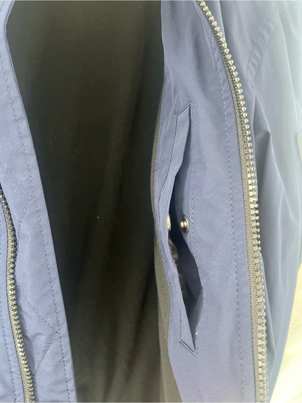 Banana Republic Men's Tech Motion Bomber Jacket Navy Blue 90’s Style Utility S